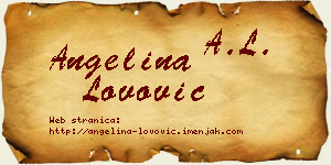 Angelina Lovović vizit kartica